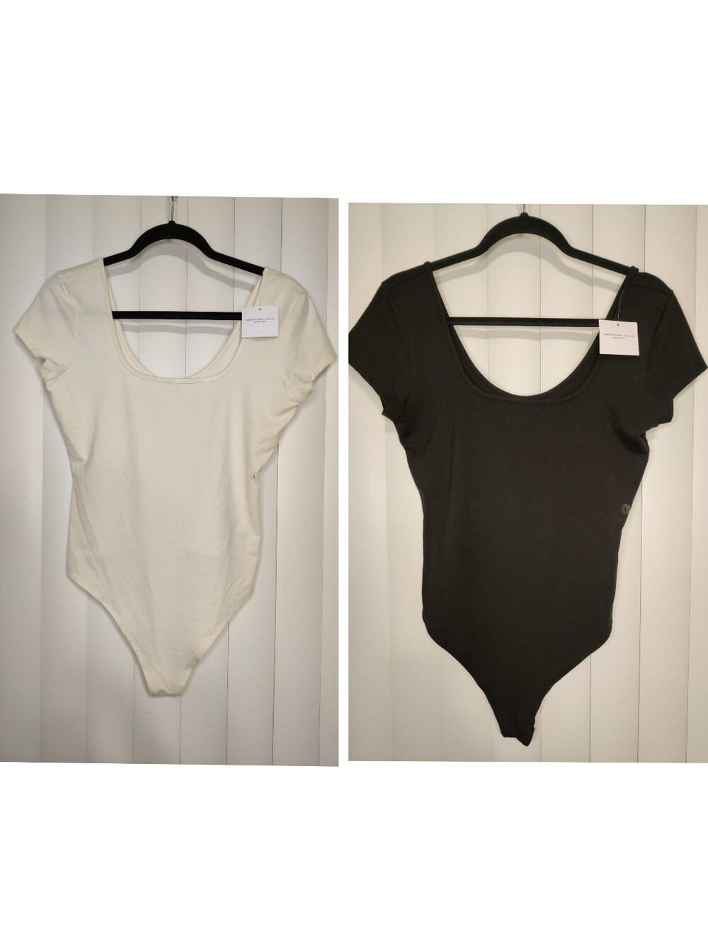 American Eagle Outfitters Two Bodysuits- Black & Cream